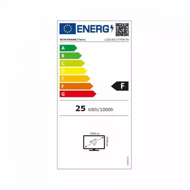 TERRA 3030231 monitorius 68,6 cm (27 colių) 2560 x 1440 pikselių Wide Quad HD LED juodas
