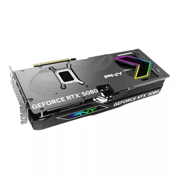 PNY GeForce RTX 5080 16GB ARGB Overclocked Triple Fan - 16 GB GDDR7 - DisplayPort 2.1b / HDMI 2.1b