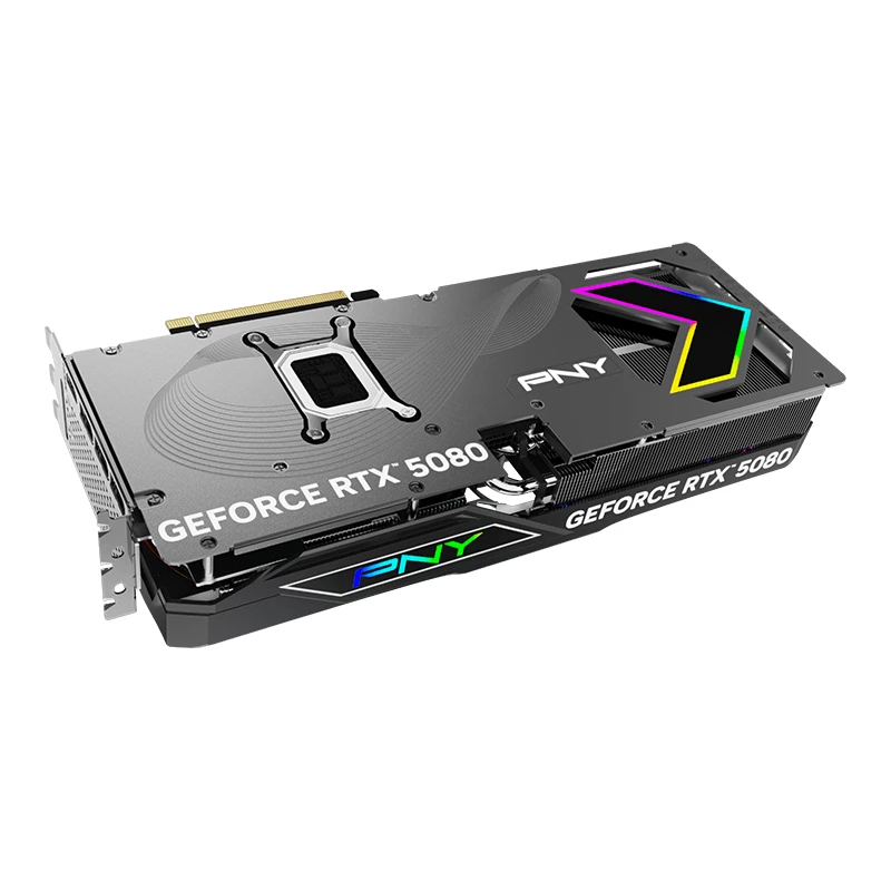 PNY GeForce RTX 5080 16GB ARGB Overclocked Triple Fan - 16 GB GDDR7 - DisplayPort 2.1b / HDMI 2.1b