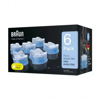 Braun CCR6 mėlynos spalvos valymo kasetės, 6 vnt.