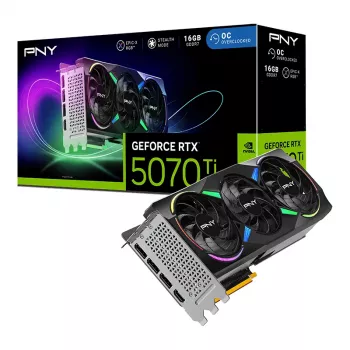PNY GeForce RTX 5070 Ti 16GB ARGB Overclocked Triple Fan vaizdo plokštė