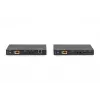 DIGITUS HDBaseT KVM Extender rinkinys. 150 m 4K/60Hz. USB 2.0. PoC. IR. juoda
