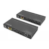 DIGITUS HDBaseT KVM Extender rinkinys. 150 m 4K/60Hz. USB 2.0. PoC. IR. juoda