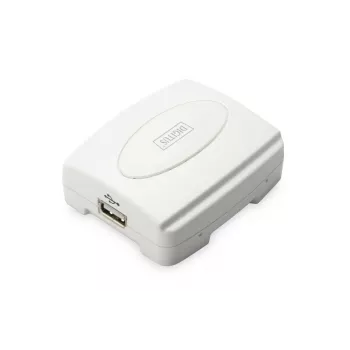 DIGITUS USB spausdintuvo serveris, 1 prievadas, 1x RJ45, 1x USB A, USB 2.0, skirtas visoms įprastoms OS
