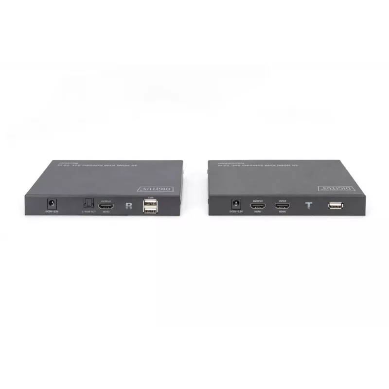 DIGITUS HDMI 2.0 HDMI KVM Extender rinkinys - 70 m USB 1.1, palaiko liečiamąjį ekraną