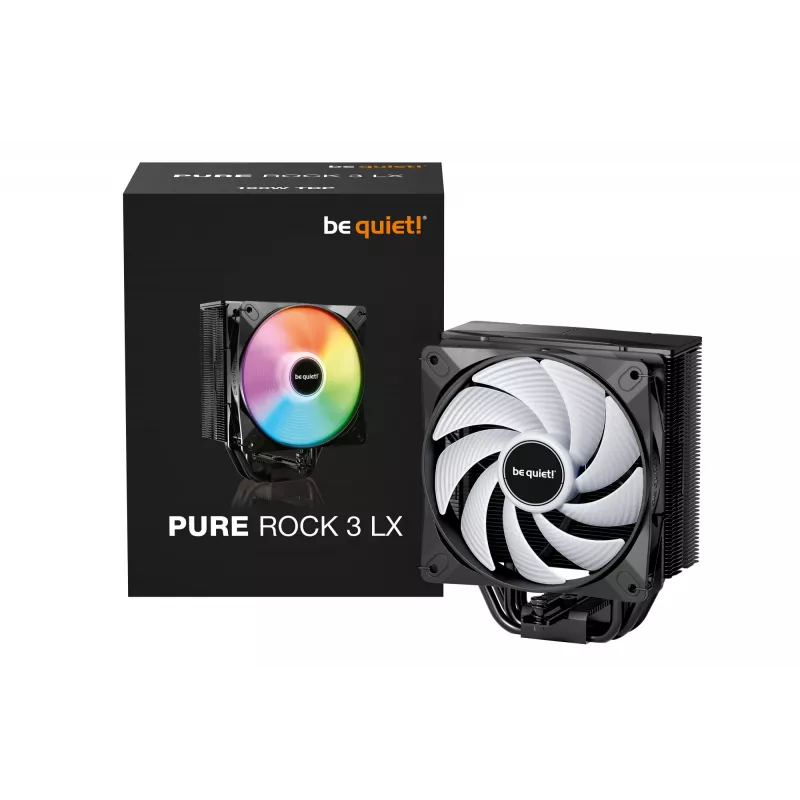be quiet! Pure Rock 3 LX procesoriaus oro aušintuvas 12 cm juodas 1 vnt.