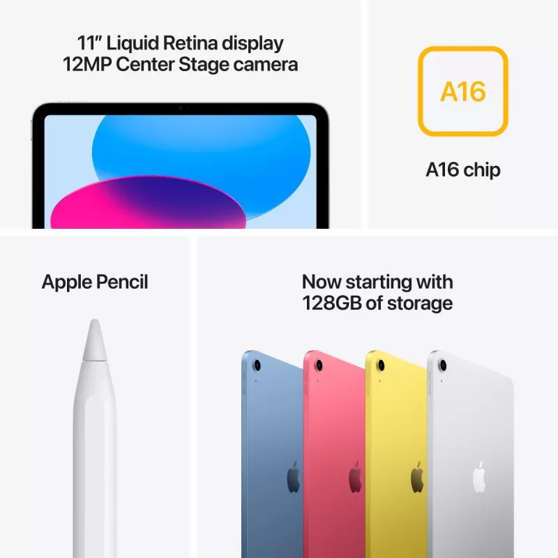 APPLE iPad (2025) 11 colių – Wi-Fi + Cellular – 512 GB – Geltona