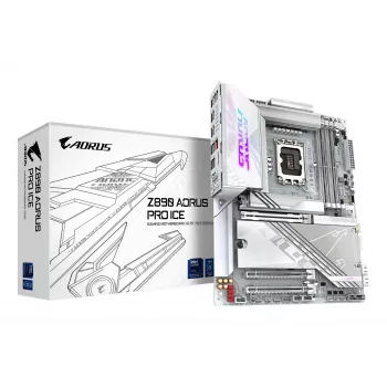 Motininė plokštė GIGABYTE Z890 AORUS PRO ICE — Intel Z890, LGA 1851, ATX, DDR5, 4x DIMM, 4x M.2, 2.5Gb LAN, Wi‑Fi