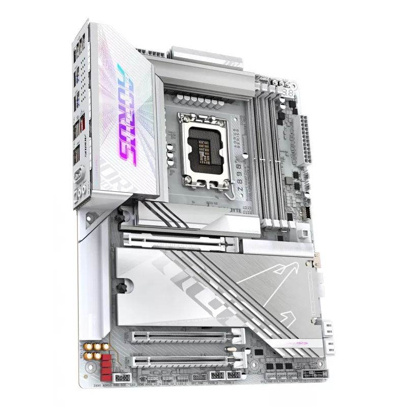 Motininė plokštė GIGABYTE Z890 AORUS PRO ICE — Intel Z890, LGA 1851, ATX, DDR5, 4x DIMM, 4x M.2, 2.5Gb LAN, Wi‑Fi