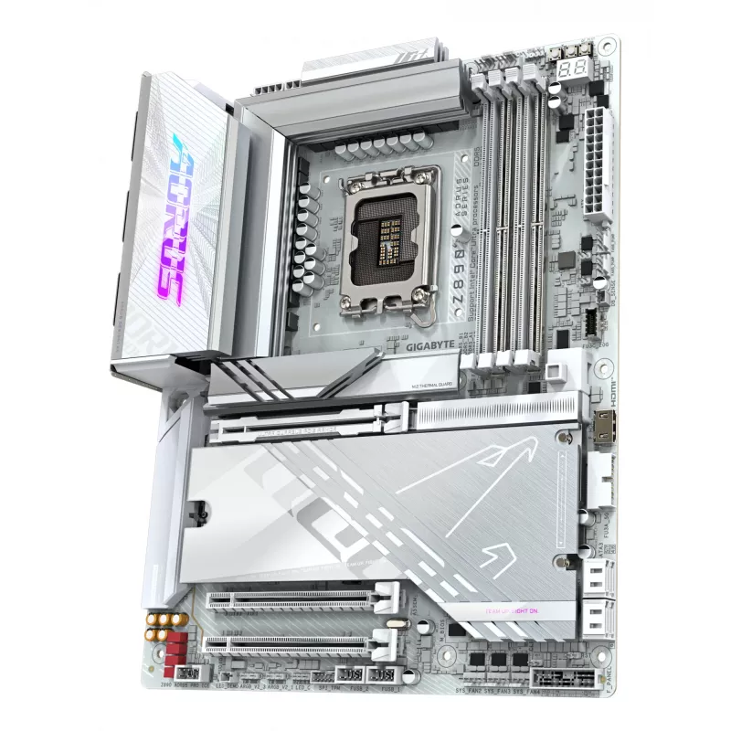 Motininė plokštė GIGABYTE Z890 AORUS PRO ICE — Intel Z890, LGA 1851, ATX, DDR5, 4x DIMM, 4x M.2, 2.5Gb LAN, Wi‑Fi