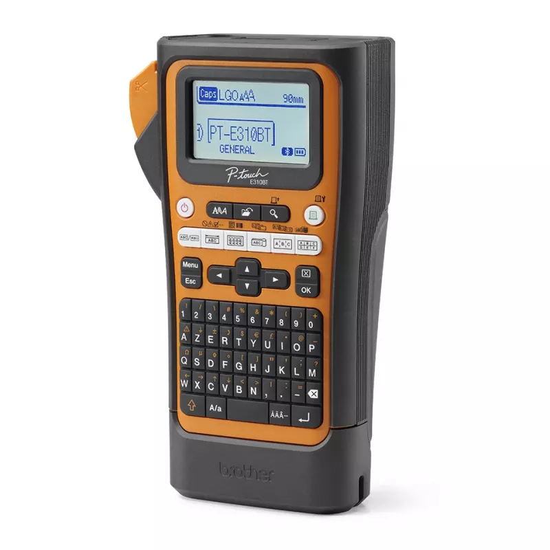 Brother PT-E310BTVP etikečių spausdintuvas, terminis perkėlimas, 180 x 180 DPI, 20 mm/s, laidinis ir belaidis HSE/TZe Bluetooth, QWERTY