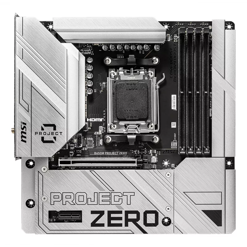 MSI B650M PROJECT ZERO pagrindinė plokštė AMD B650 lizdas AM5 micro ATX