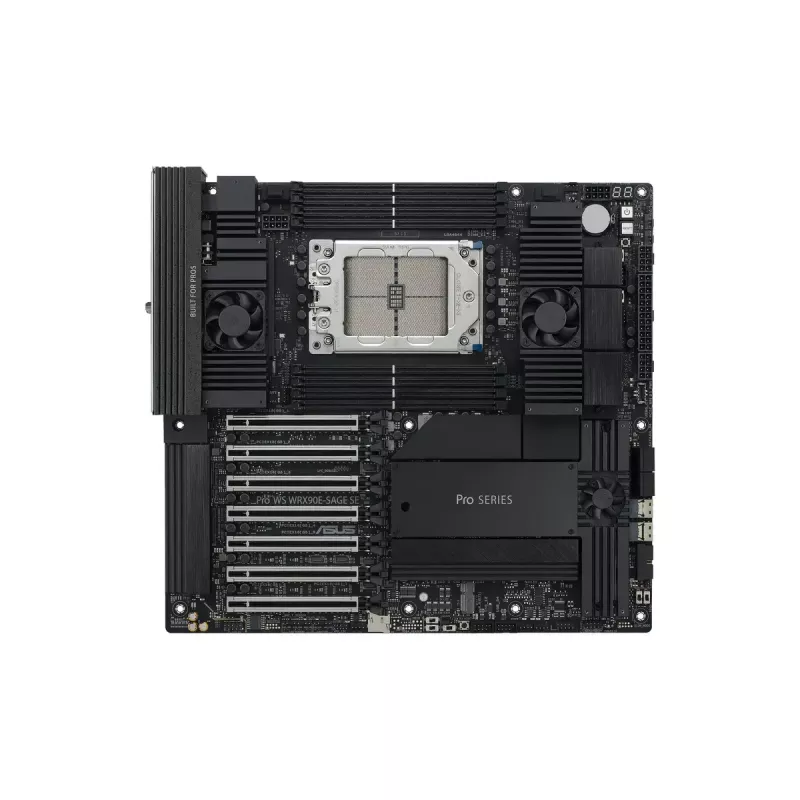 Motininė plokštė ASUS PRO WS WRX90E-SAGE SE, AMD WRX90 mikroschemų rinkinys, Socket sTR5, EEB, 8x DDR5 DIMM, 7x PCIe x16 GEN5, 4x M.2, 2x USB4 GEN3X2