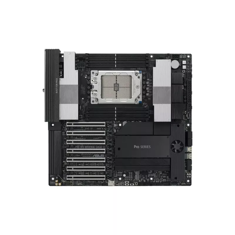 Motininė plokštė ASUS PRO WS WRX90E-SAGE SE, AMD WRX90 mikroschemų rinkinys, Socket sTR5, EEB, 8x DDR5 DIMM, 7x PCIe x16 GEN5, 4x M.2, 2x USB4 GEN3X2
