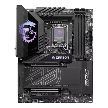 Motininė plokštė MSI MPG Z890 CARBON WIFI ATX — Intel LGA1851, Z890, DDR5, 4x DIMM, 5x M.2, Wi‑Fi 7, 2.5Gb LAN