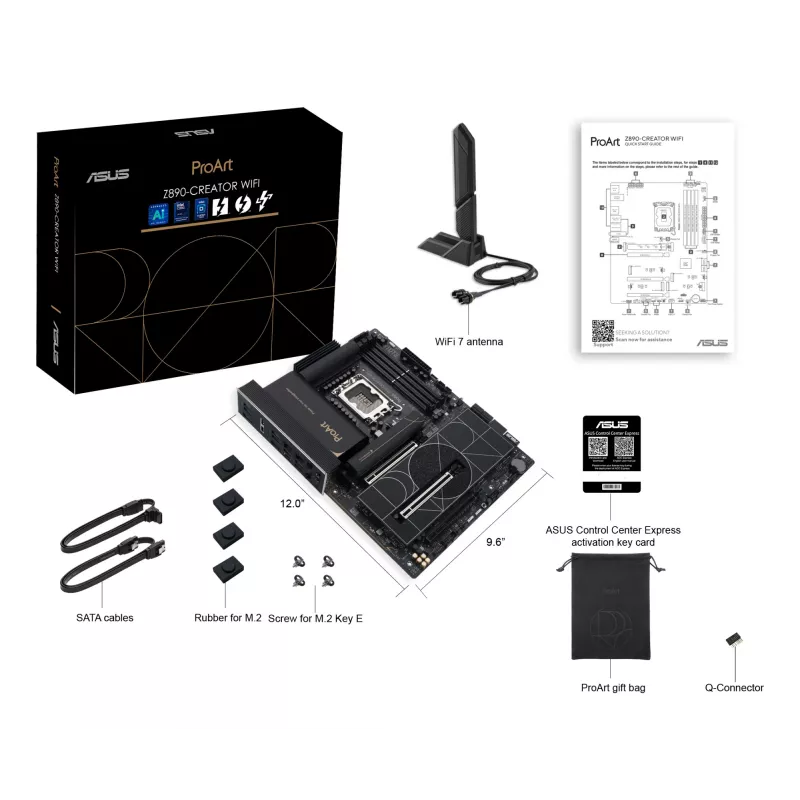 ASUS PROART Z890-CREATOR WIFI pagrindinė plokštė Intel Z890 LGA 1851 (Socket V1) ATX