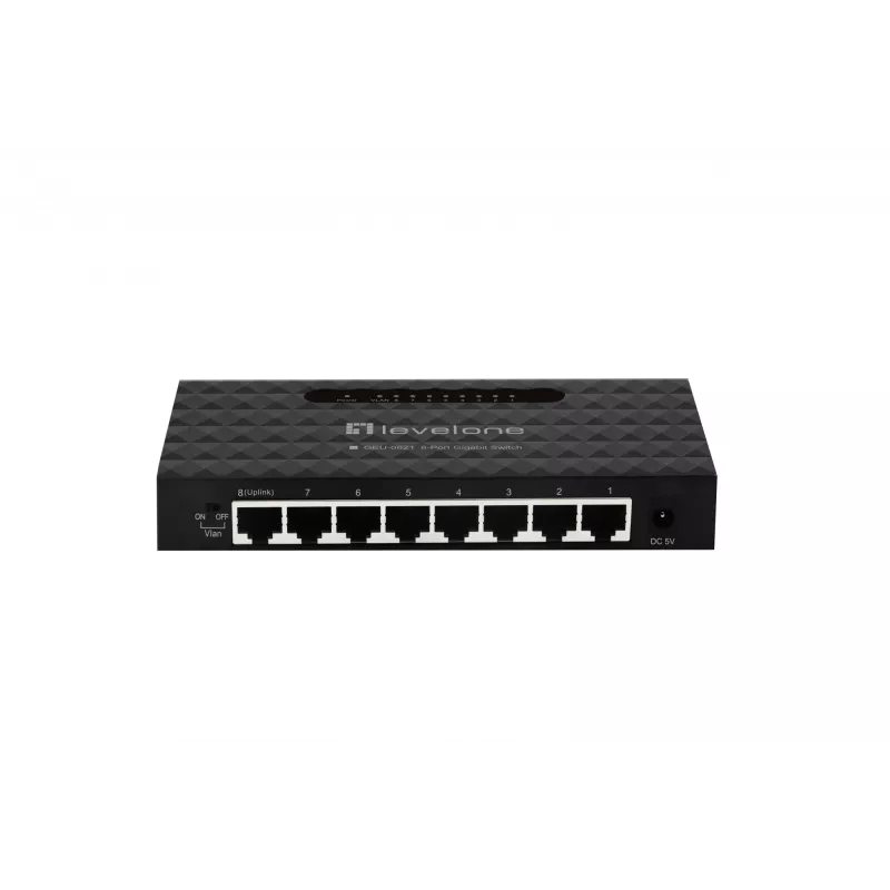 LevelOne GEU-0821 8 prievadų Gigabit Ethernet komutatorius, 10/100/1000