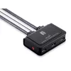 LevelOne 2 prievadų USB HDMI KVM jungiklis, 1920 x 1200 pikselių, juoda, pilka