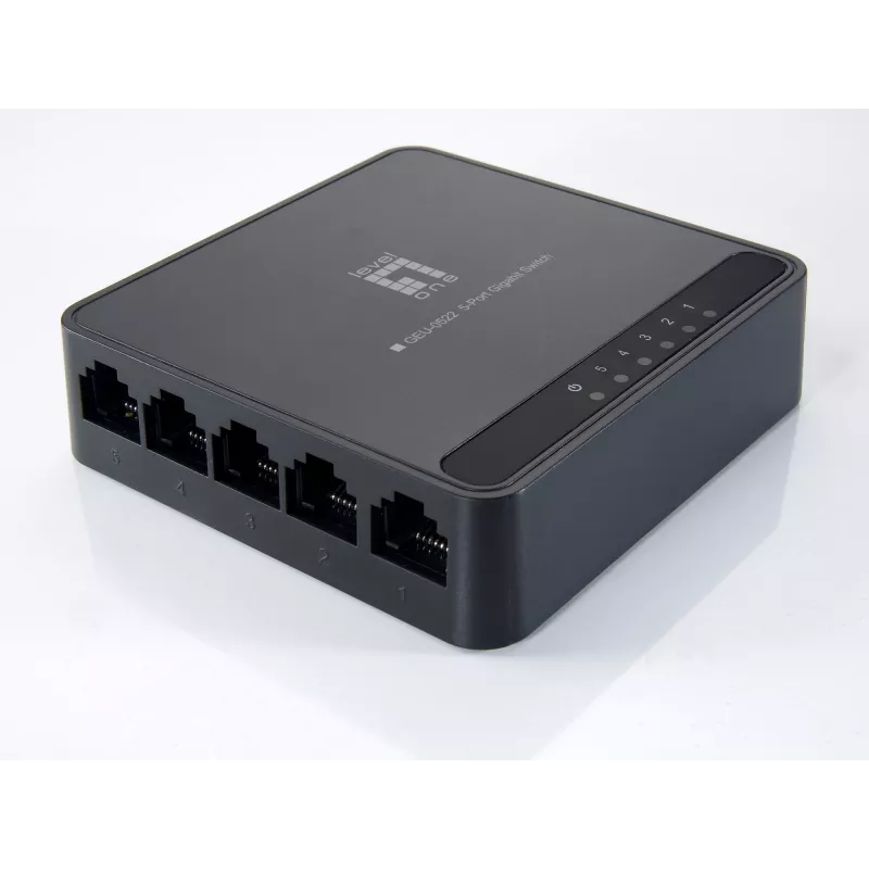 LevelOne 5 prievadų Gigabit jungiklis, Gigabit Ethernet (10/100/1000), pilnas dupleksas