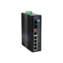 LevelOne IES-0610 Pramoninis 6 prievadų Gigabit PoE jungiklis, 802.3at/af PoE, 4 PoE išėjimai, 1 x SFP, 1 x SFP/RJ45 Combo, -40°C iki 75°C, DIN bėgis, 126W