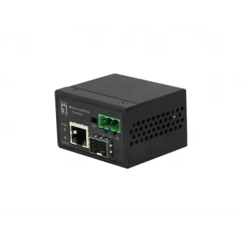 „LevelOne“ RJ45 į SFP pramoninis „Fast Ethernet“ keitiklis, -40°C iki 75°C