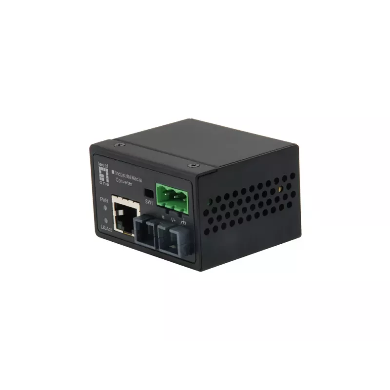 Levelone IEC-4002 pramoninis medijos keitiklis RJ45 į ST daugiamodį šviesolaidį, 2 km, -40°C iki 75°C