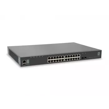Valdomas L3 Lite Gigabit jungiklis LevelOne KILBY GTL-2881, 28 prievadai, 2 x 10GbE SFP+, 1 x 10GbE modulio lizdas