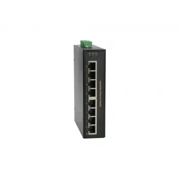 LevelOne IFP-0801 Pramoninis 8 prievadų Fast Ethernet PoE jungiklis, 4 PoE išėjimai, 802.3at/af PoE, 126 W, -40 °C iki 75 °C