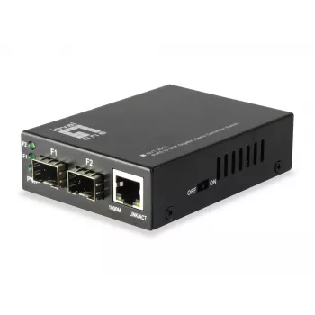 LevelOne GVT-2011 Gigabitinis medijos keitiklis jungiklis, 2 x SFP, 1 x RJ45