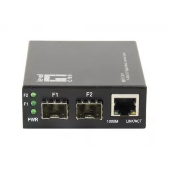 LevelOne GVT-2011 Gigabitinis medijos keitiklis jungiklis, 2 x SFP, 1 x RJ45