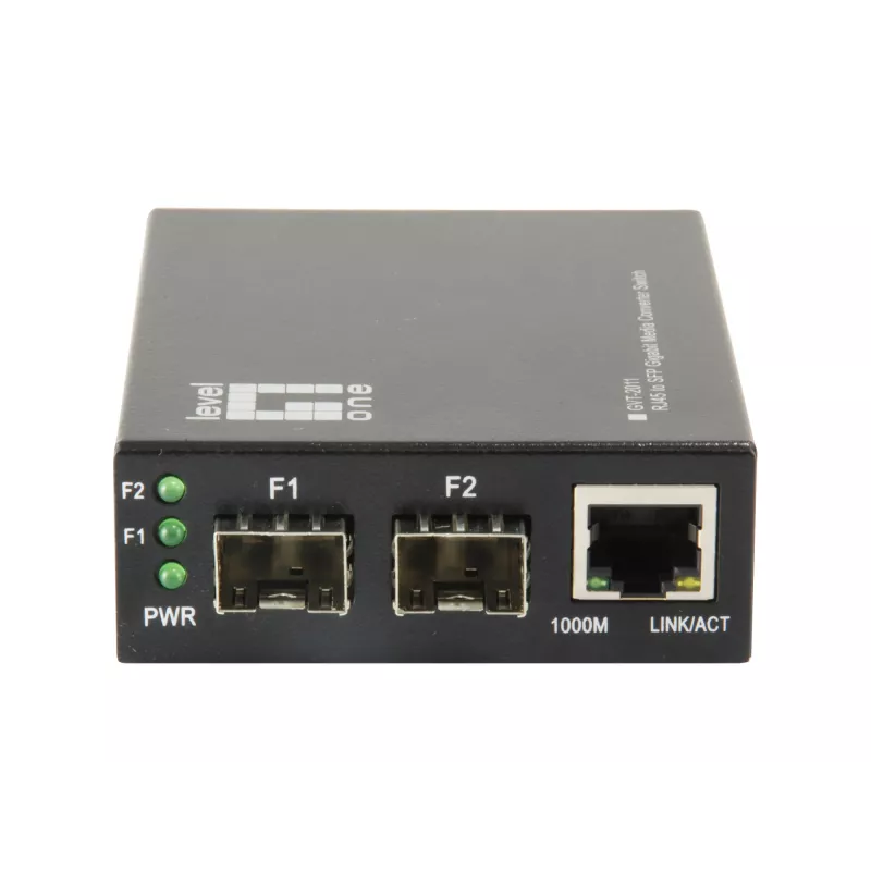 LevelOne GVT-2011 Gigabitinis medijos keitiklis jungiklis, 2 x SFP, 1 x RJ45