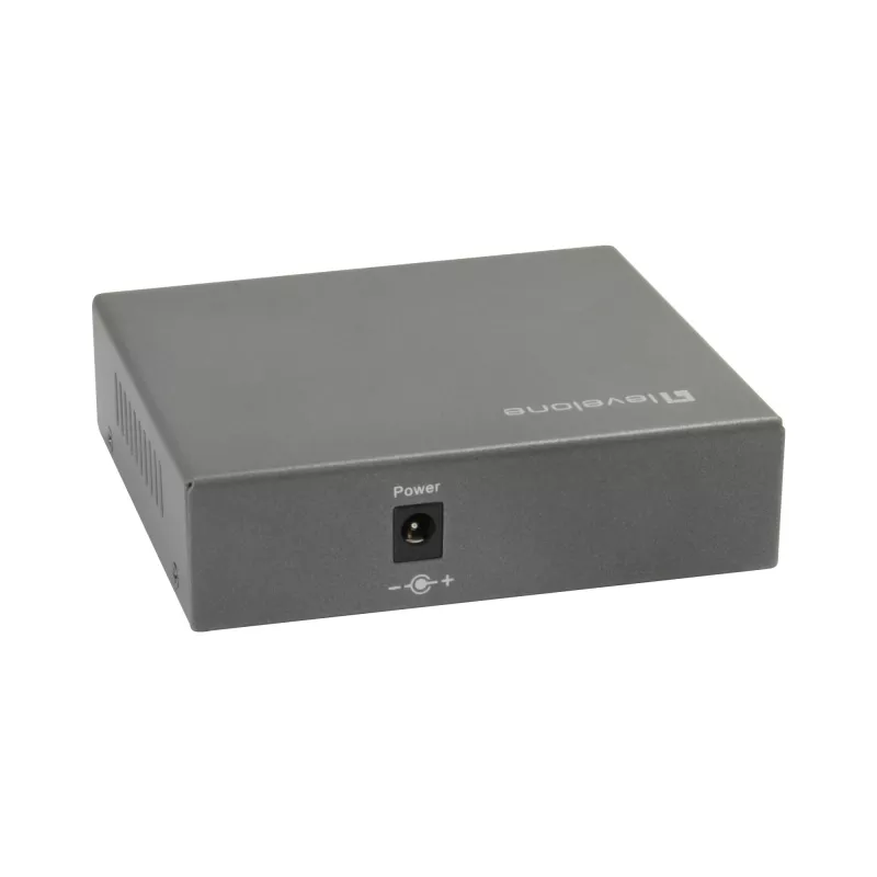 LevelOne GEP-0523 5 prievadų Gigabit PoE jungiklis, 802.3at/af PoE, 4 PoE išėjimai, 60W