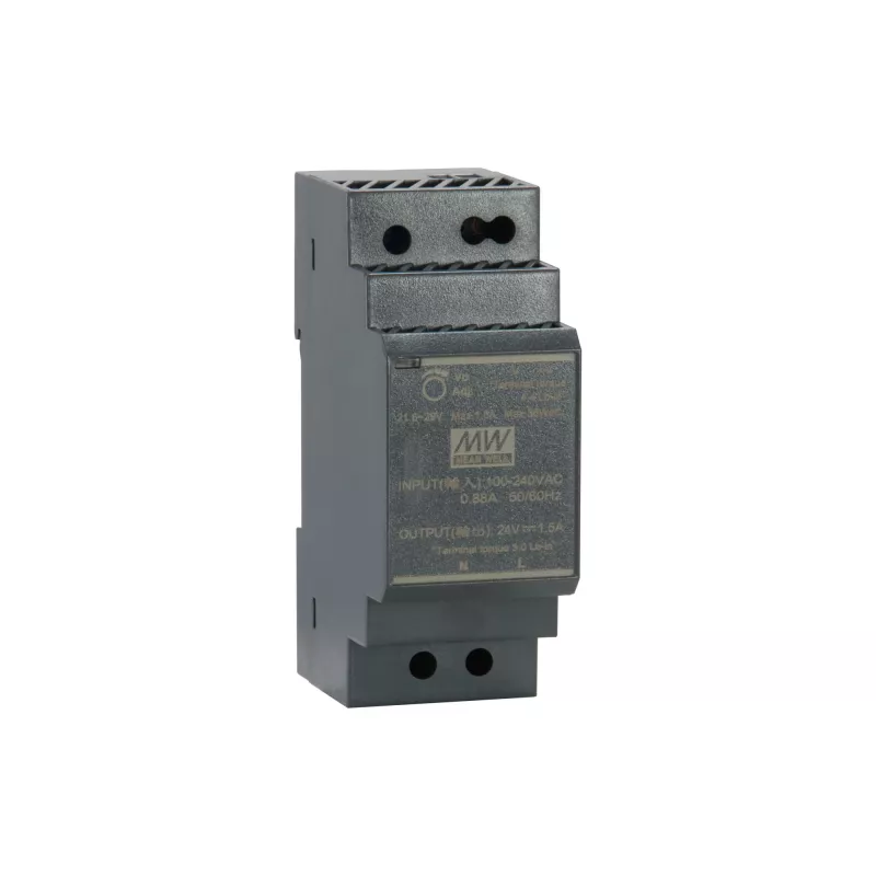 LevelOne 24V DC pramoninis maitinimo šaltinis, 30W, DIN bėgelis
