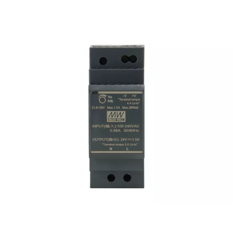 LevelOne 24V DC pramoninis maitinimo šaltinis, 30W, DIN bėgelis