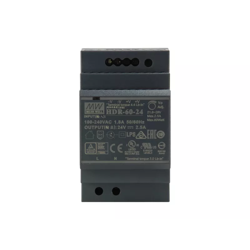 LevelOne POW-2421 pramoninis maitinimo šaltinis 24V DC, 60W, DIN bėgelis