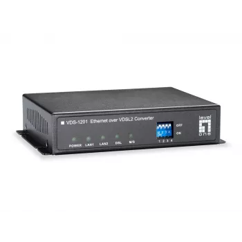 Tinklo medijos keitiklis LevelOne VDS-1201 100 Mbit/s juodas