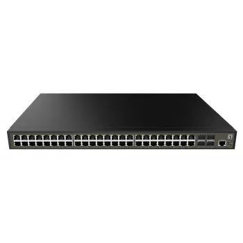 Valdomas tinklo jungiklis LevelOne GEL-5271 L2+ Gigabit Ethernet (10/100/1000) 1U juodas