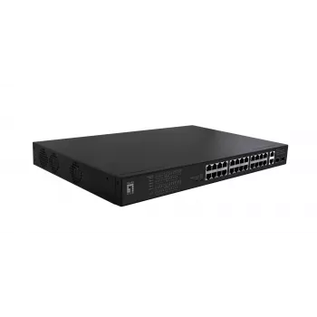 LevelOne FGP-2831 tinklo jungiklis nevaldomas Fast Ethernet (10/100) PoE 1U juodas