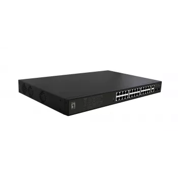 LevelOne GEP-2821 tinklo jungiklis Nevaldomas Gigabit Ethernet (10/100/1000) Power over Ethernet (PoE) 1U Juodas