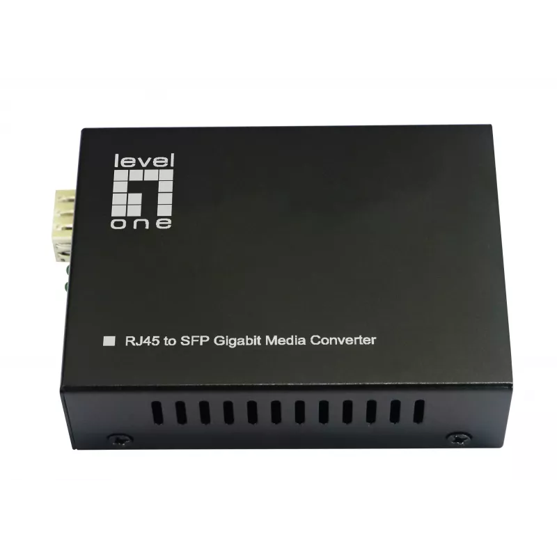 LevelOne GVT-2016 RJ45 į SFP Gigabit medijos keitiklis su 802.3bt 90W PoE PSE