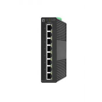 Valdomas jungiklis LevelOne Hilbert 8 prievadų pramoninis Gigabit PoE Smart Lite jungiklis