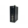 LevelOne IGU-1071 10 prievadų L2 Plus valdomas pramoninis gigabitinis jungiklis, 8x 1GbE RJ45, 2x 1/2.5GbE SFP, DIN bėgelis, -40°C iki 75°C