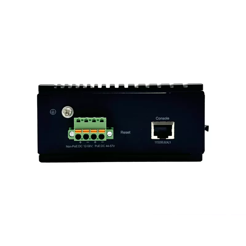 LevelOne IGU-1071 10 prievadų L2 Plus valdomas pramoninis gigabitinis jungiklis, 8x 1GbE RJ45, 2x 1/2.5GbE SFP, DIN bėgelis, -40°C iki 75°C