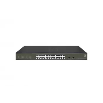LevelOne Hilbert 26 prievadų Gigabit Smart Lite jungiklis, 24 x Gigabit RJ45, 2 x Gigabit SFP