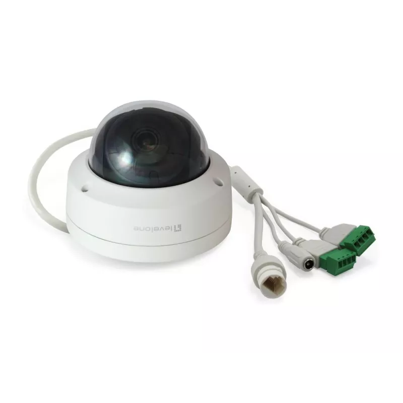 „LevelOne GEMINI FCS-3404“ fiksuoto objektyvo kupolinė IP kamera, 6 MP, H.265, 802.3af PoE, vidui / laukei
