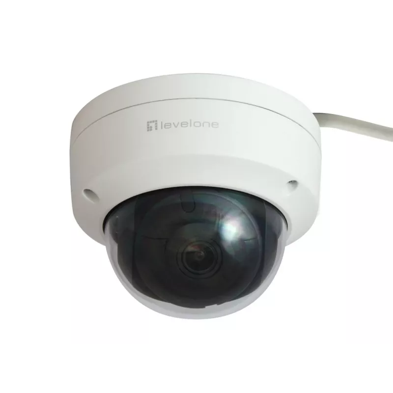 „LevelOne GEMINI FCS-3404“ fiksuoto objektyvo kupolinė IP kamera, 6 MP, H.265, 802.3af PoE, vidui / laukei