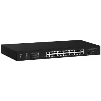 LevelOne GEP-2841 tinklo jungiklis Valdomas L2 Gigabit Ethernet (10/100/1000) Power over Ethernet (PoE) 1U Juodas