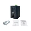 LevelOne IGX-2072 20 prievadų L2+ valdomas pramoninis jungiklis, 8 x 1GbE RJ45, 8 x 1GbE SFP, 4 x 1/2.5/10GbE SFP+, DIN bėgelis, -40°C iki 80°C