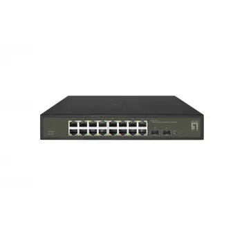 LevelOne Hilbert 18 prievadų Gigabit Smart Lite jungiklis, 16 x Gigabit RJ45, 2 x Gigabit SFP