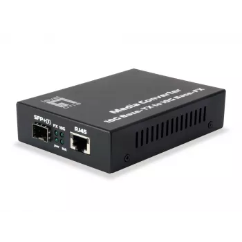 Tinklo medijos keitiklis LevelOne GVT-0500 10000 Mbit/s juodas